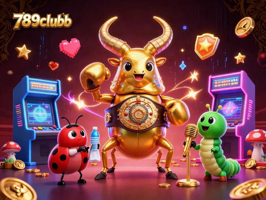 Engage with 789clubb's vibrant gaming scene featuring animated casino elements and characters.