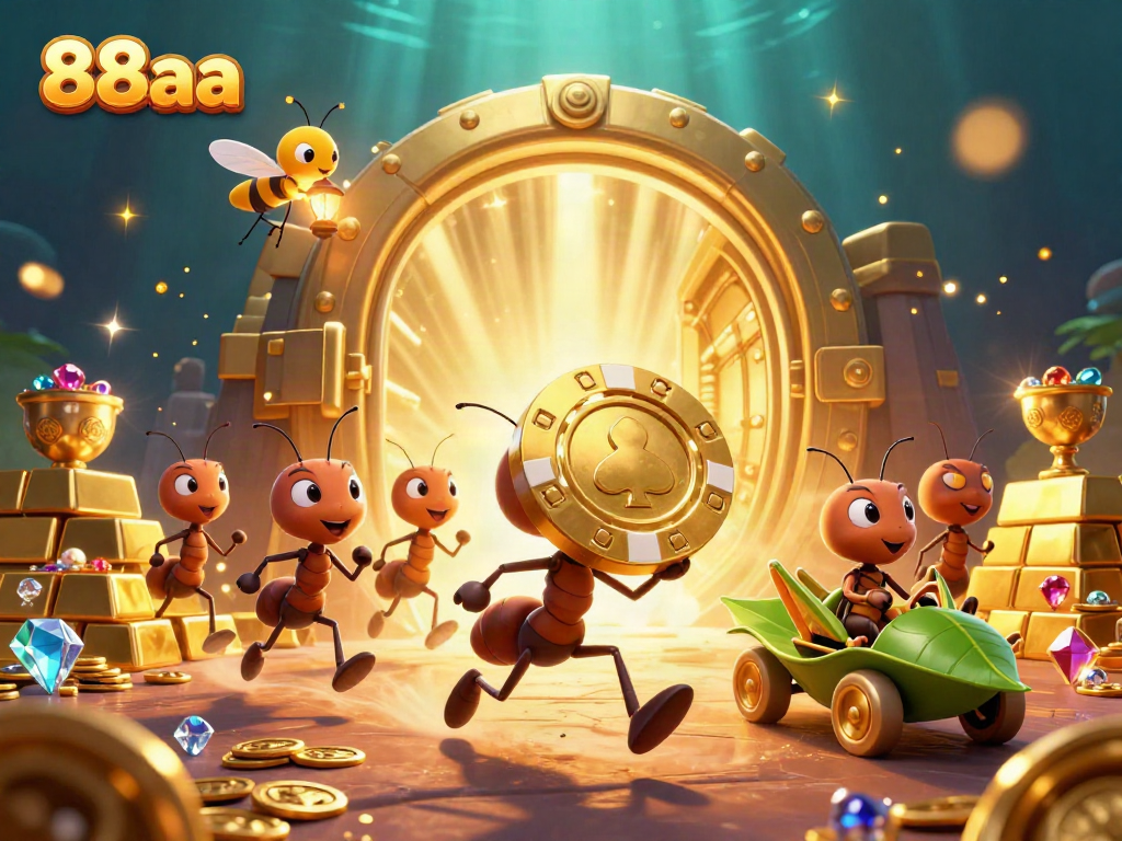 Engage in thrilling heists with 88aa's golden poker chip adventure and rich casino treasures.