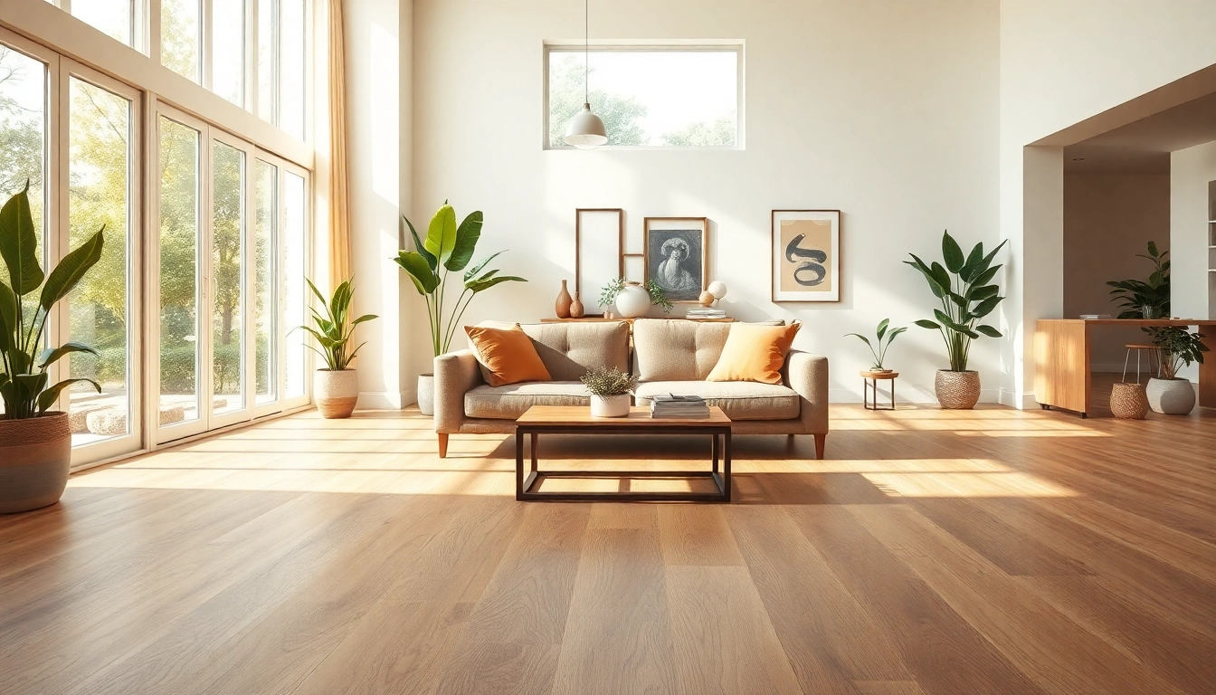 Showcase of waterproof lvp flooring in a bright living room with modern decor.
