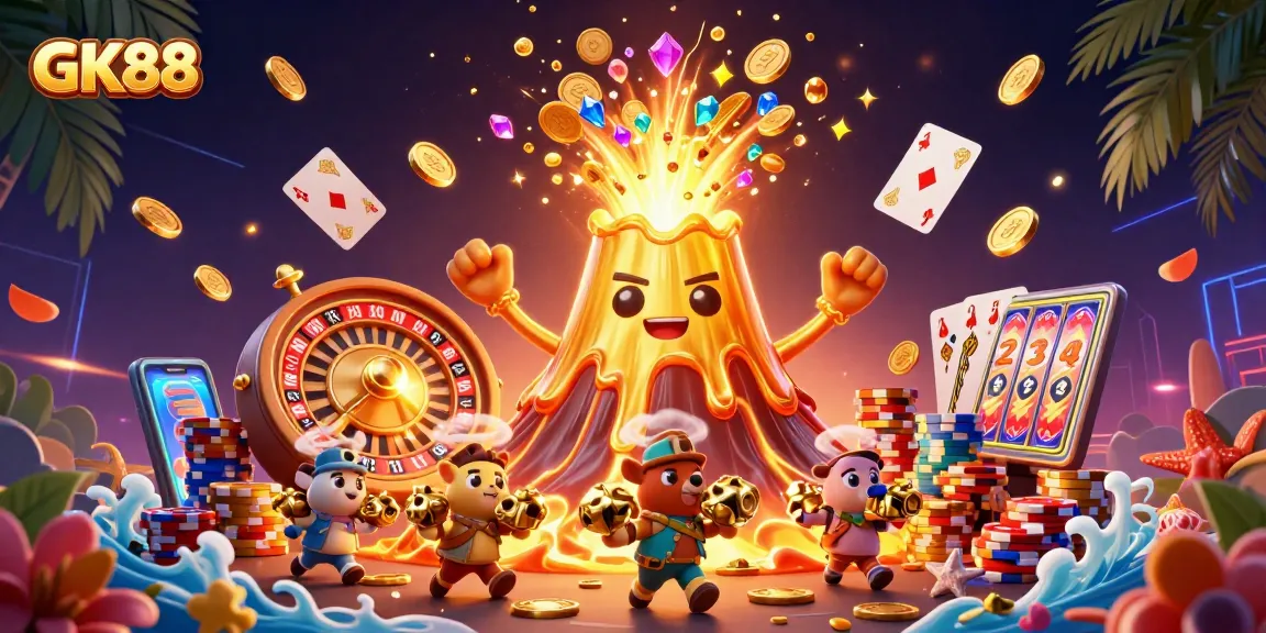 Experience winning moments with GK88 at this vibrant casino scene full of treasures and excitement.