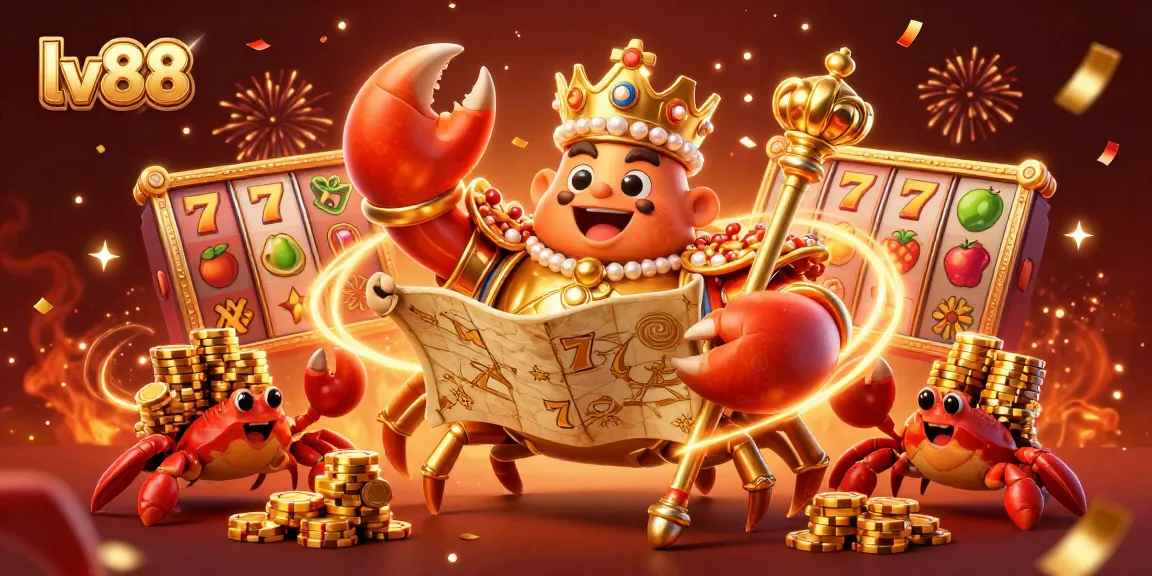 Experience thrilling gameplay with lv88, highlighted by a golden crab emperor and casino treasures!