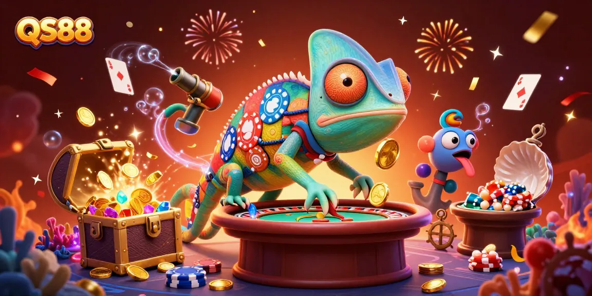 Engage with thrilling gameplay at QS88, featuring vibrant 3D casino elements and stunning colors.