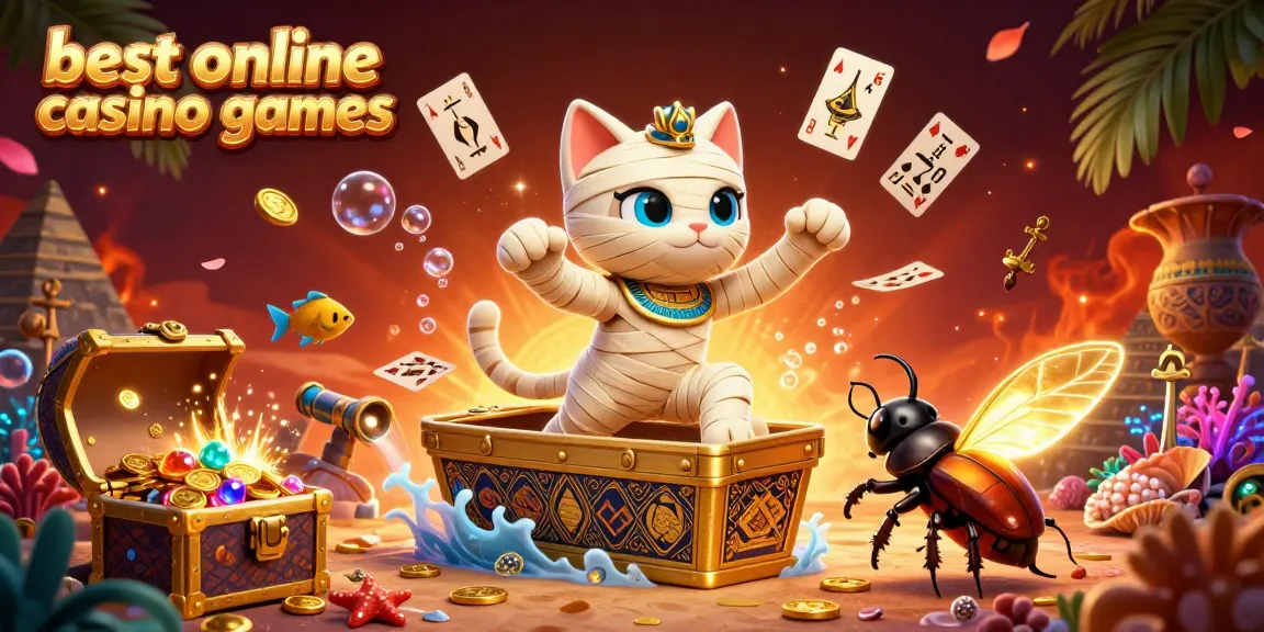 Experience the excitement of best online casino games with a vibrant, action-packed 3D illustration.